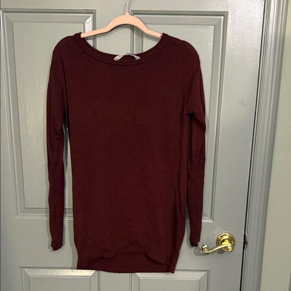 Athleta Deep Burgundy Knit Top